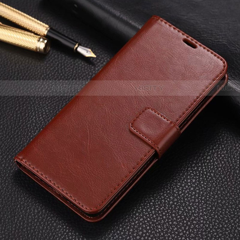 Coque Portefeuille Livre Cuir Etui Clapet L01 pour Realme X2 Marron Plus