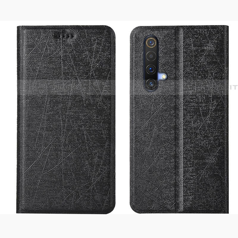 Coque Portefeuille Livre Cuir Etui Clapet L01 pour Realme X50 5G Noir Plus