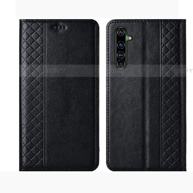 Coque Portefeuille Livre Cuir Etui Clapet L01 pour Realme X50 Pro 5G Noir Plus