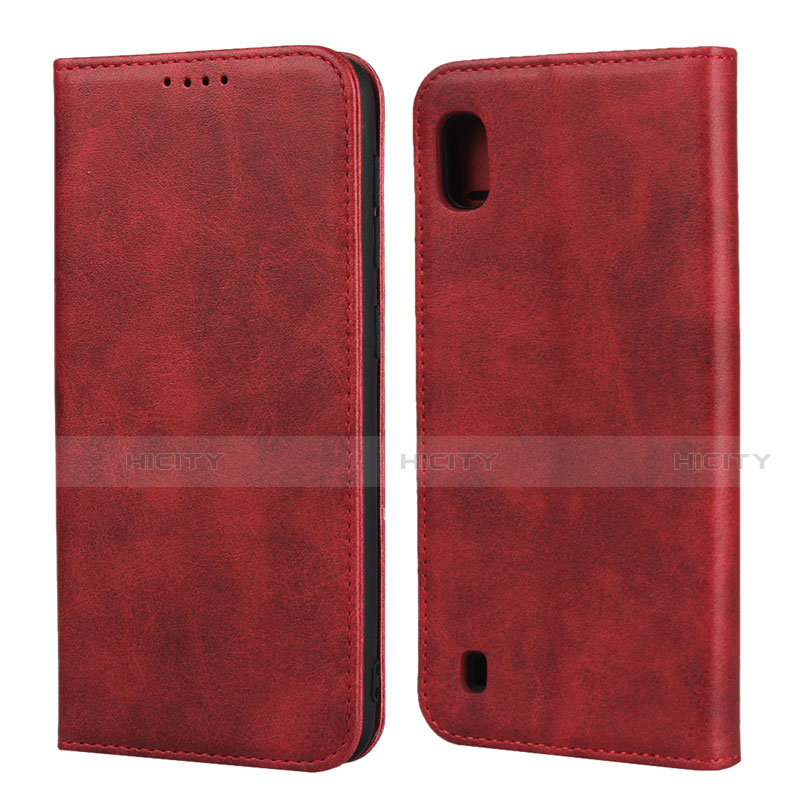 Coque Portefeuille Livre Cuir Etui Clapet L01 pour Samsung Galaxy A10 Rouge Plus