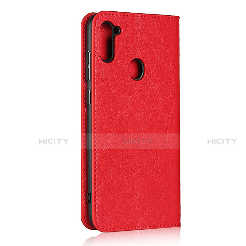 Coque Portefeuille Livre Cuir Etui Clapet L01 pour Samsung Galaxy A11 Rouge Plus