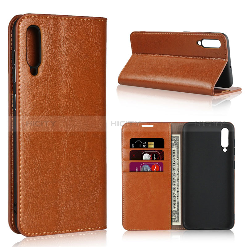 Coque Portefeuille Livre Cuir Etui Clapet L01 pour Samsung Galaxy A50S Orange Plus