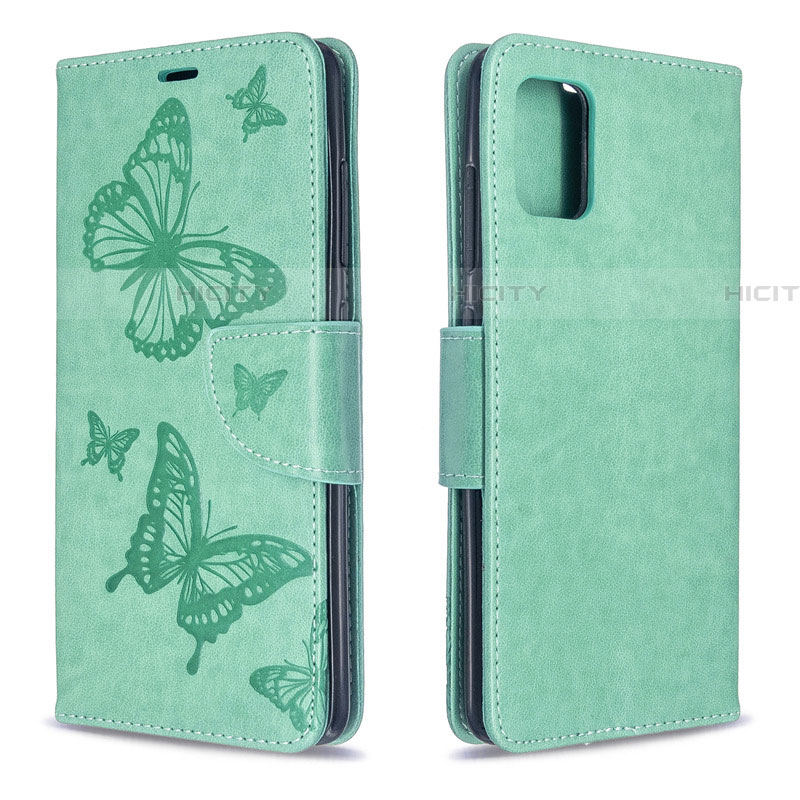 Coque Portefeuille Livre Cuir Etui Clapet L01 pour Samsung Galaxy A51 5G Vert Plus