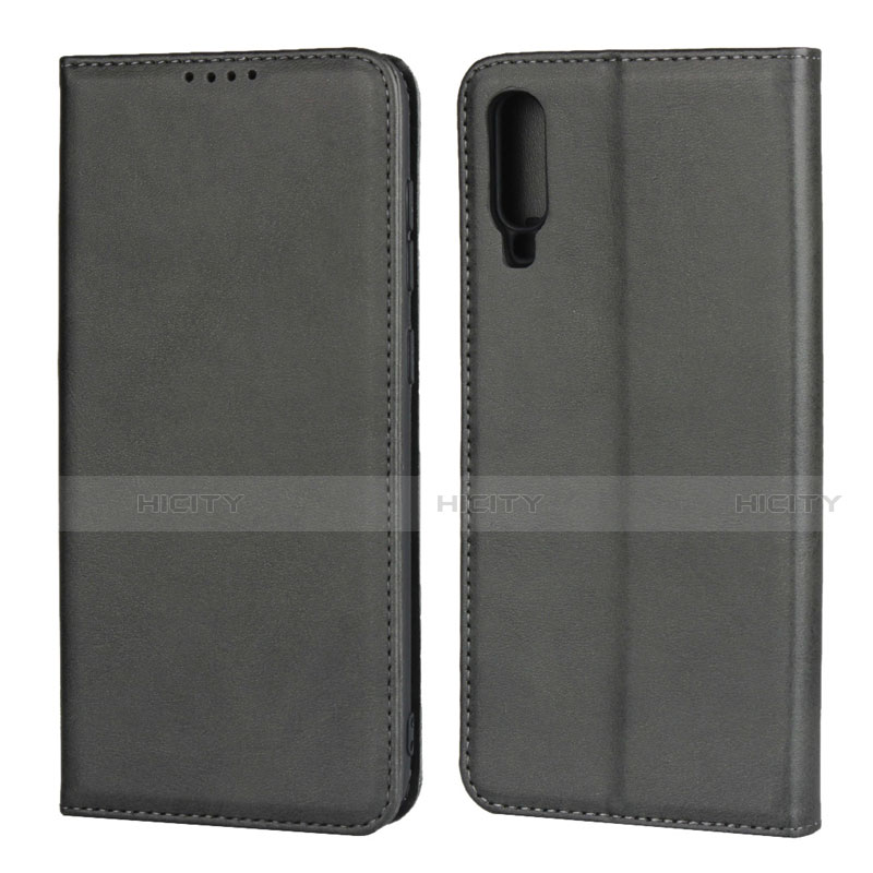 Coque Portefeuille Livre Cuir Etui Clapet L01 pour Samsung Galaxy A70 Noir Plus