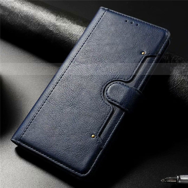 Coque Portefeuille Livre Cuir Etui Clapet L01 pour Samsung Galaxy A71 5G Bleu Plus