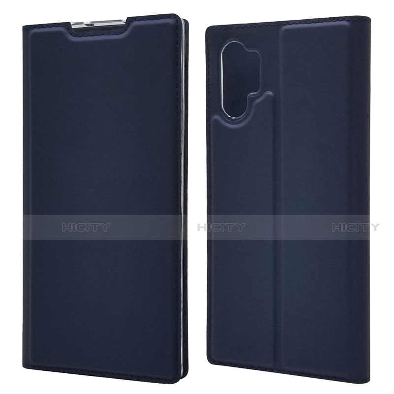 Coque Portefeuille Livre Cuir Etui Clapet L01 pour Samsung Galaxy Note 10 Plus 5G Bleu Plus