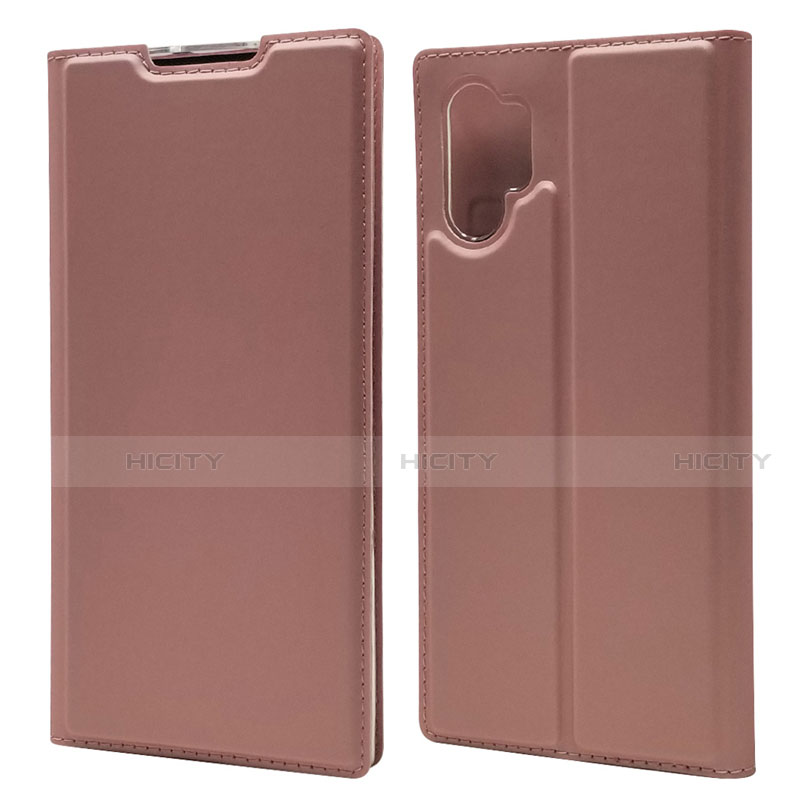 Coque Portefeuille Livre Cuir Etui Clapet L01 pour Samsung Galaxy Note 10 Plus 5G Or Rose Plus