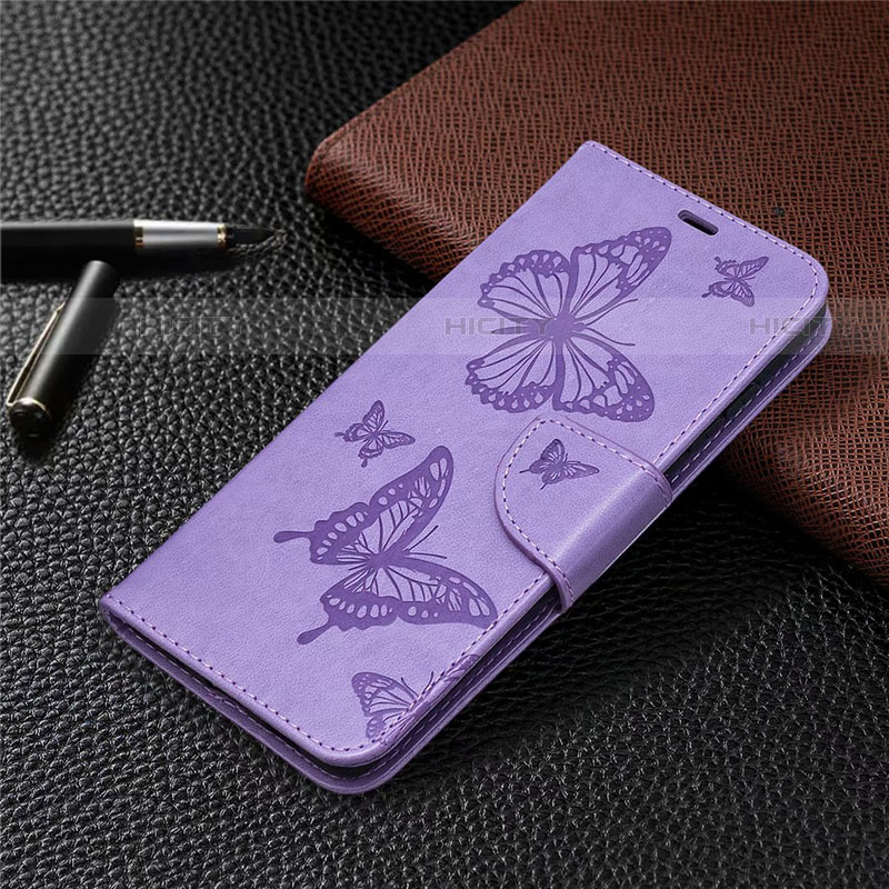 Coque Portefeuille Livre Cuir Etui Clapet L01 pour Samsung Galaxy S20 Lite 5G Violet Clair Plus