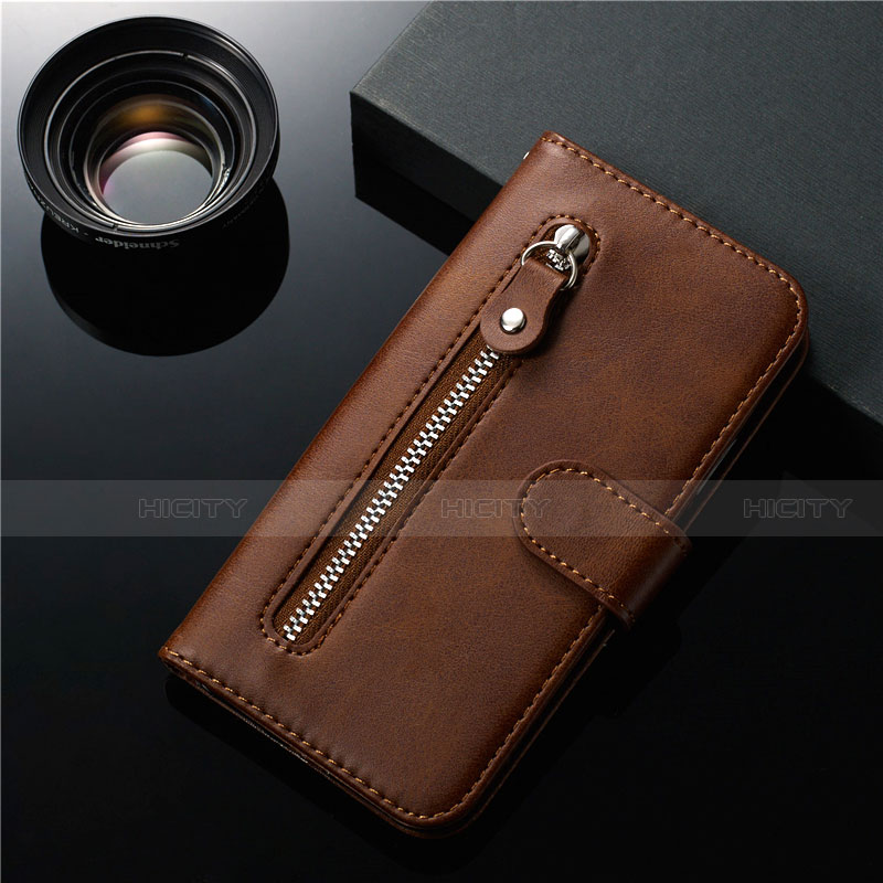 Coque Portefeuille Livre Cuir Etui Clapet L01 pour Samsung Galaxy S20 Ultra 5G Marron Plus