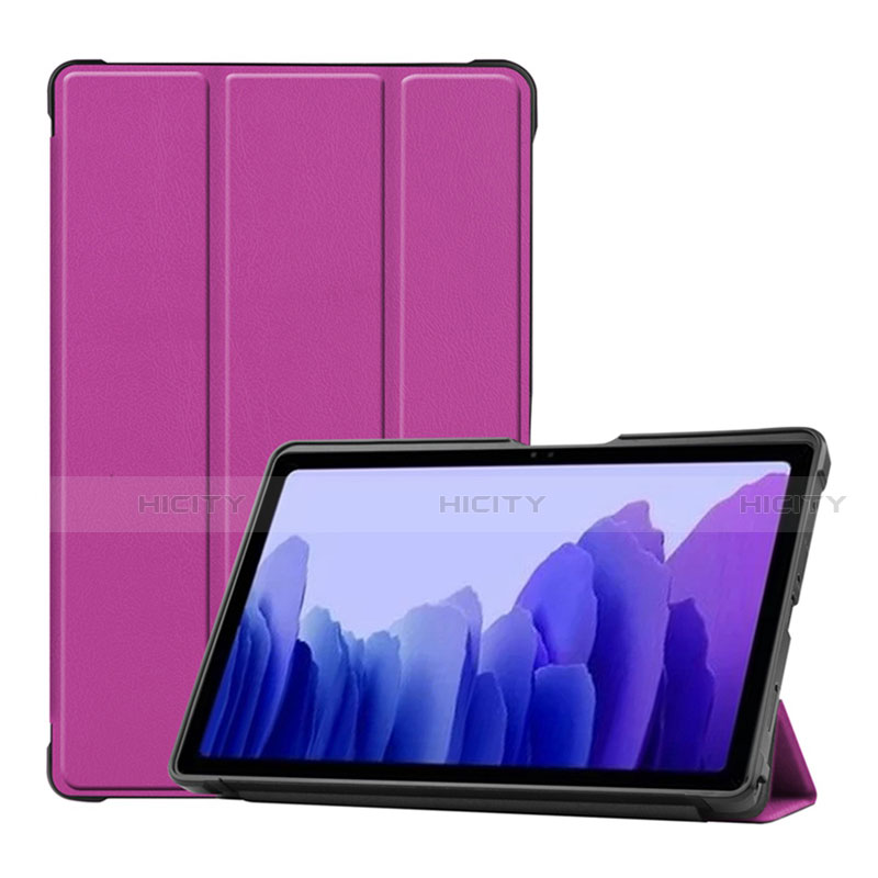 Coque Portefeuille Livre Cuir Etui Clapet L01 pour Samsung Galaxy Tab A7 4G 10.4 SM-T505 Violet Plus