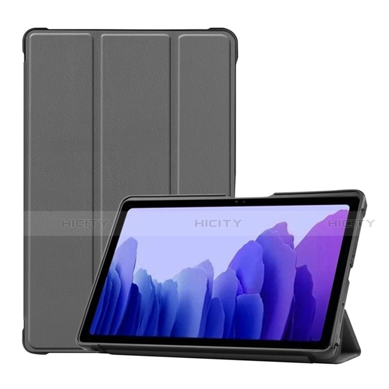 Coque Portefeuille Livre Cuir Etui Clapet L01 pour Samsung Galaxy Tab A7 Wi-Fi 10.4 SM-T500 Gris Plus