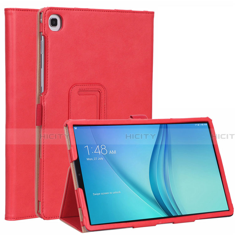 Coque Portefeuille Livre Cuir Etui Clapet L01 pour Samsung Galaxy Tab S5e Wi-Fi 10.5 SM-T720 Rouge Plus