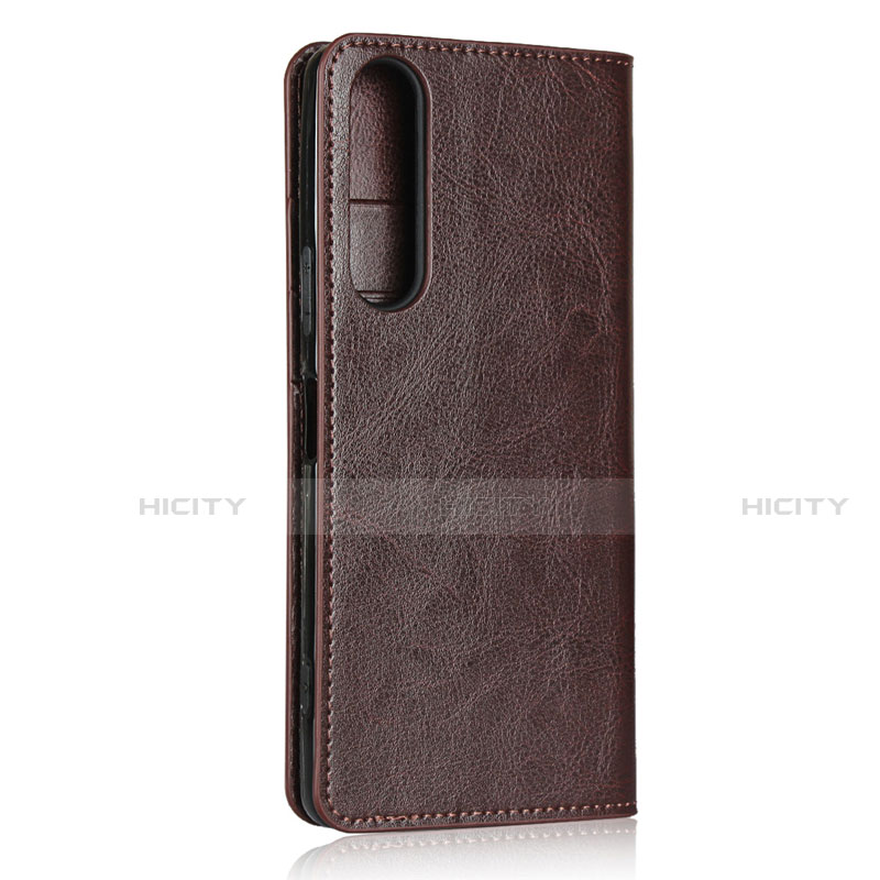 Coque Portefeuille Livre Cuir Etui Clapet L01 pour Sony Xperia 1 II Marron Plus