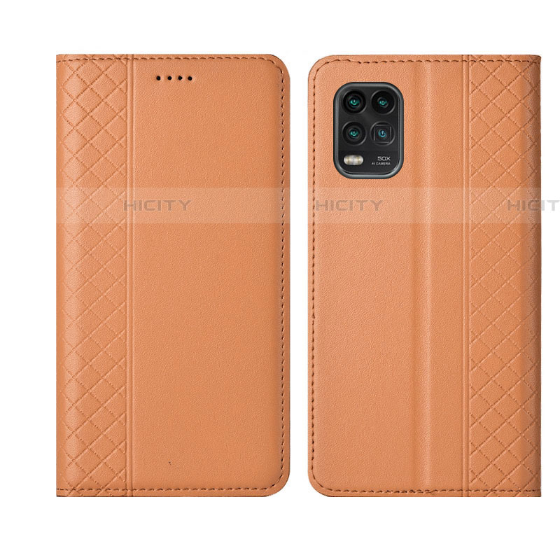 Coque Portefeuille Livre Cuir Etui Clapet L01 pour Xiaomi Mi 10 Lite Orange Plus