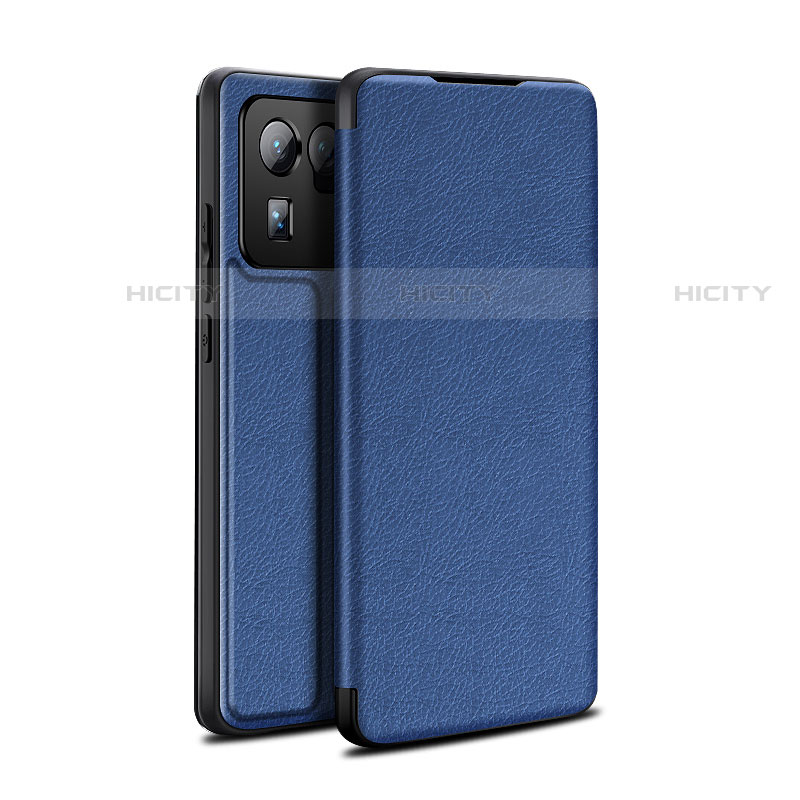 Coque Portefeuille Livre Cuir Etui Clapet L01 pour Xiaomi Mi 11 Ultra 5G Bleu Plus