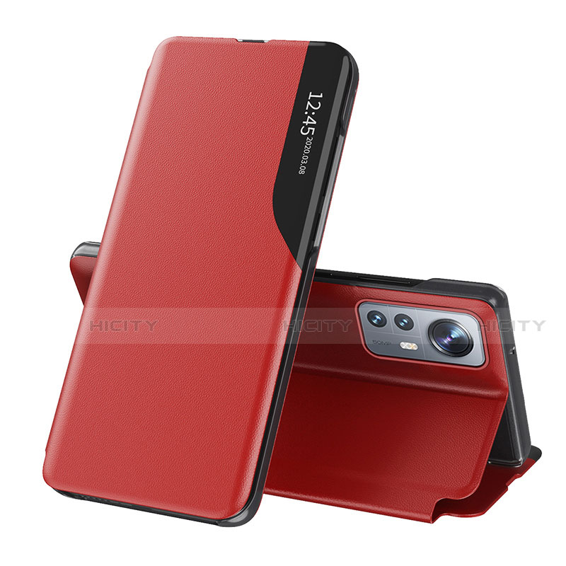 Coque Portefeuille Livre Cuir Etui Clapet L01 pour Xiaomi Mi 12 5G Rouge Plus