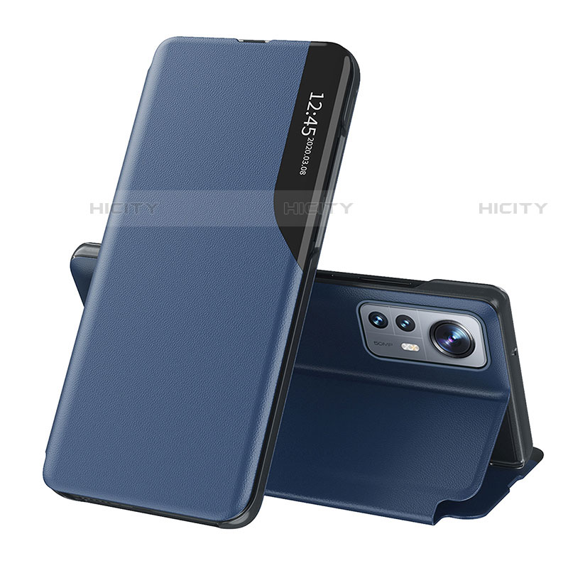 Coque Portefeuille Livre Cuir Etui Clapet L01 pour Xiaomi Mi 12 Pro 5G Bleu Plus