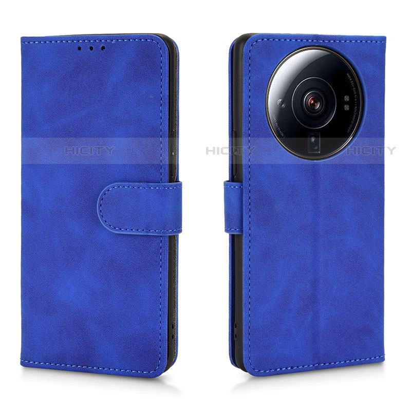 Coque Portefeuille Livre Cuir Etui Clapet L01 pour Xiaomi Mi 12S Ultra 5G Bleu Plus