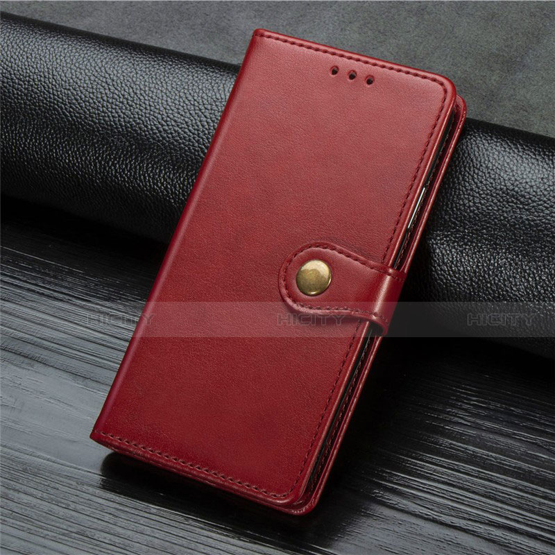 Coque Portefeuille Livre Cuir Etui Clapet L01 pour Xiaomi Mi Note 10 Lite Rouge Plus