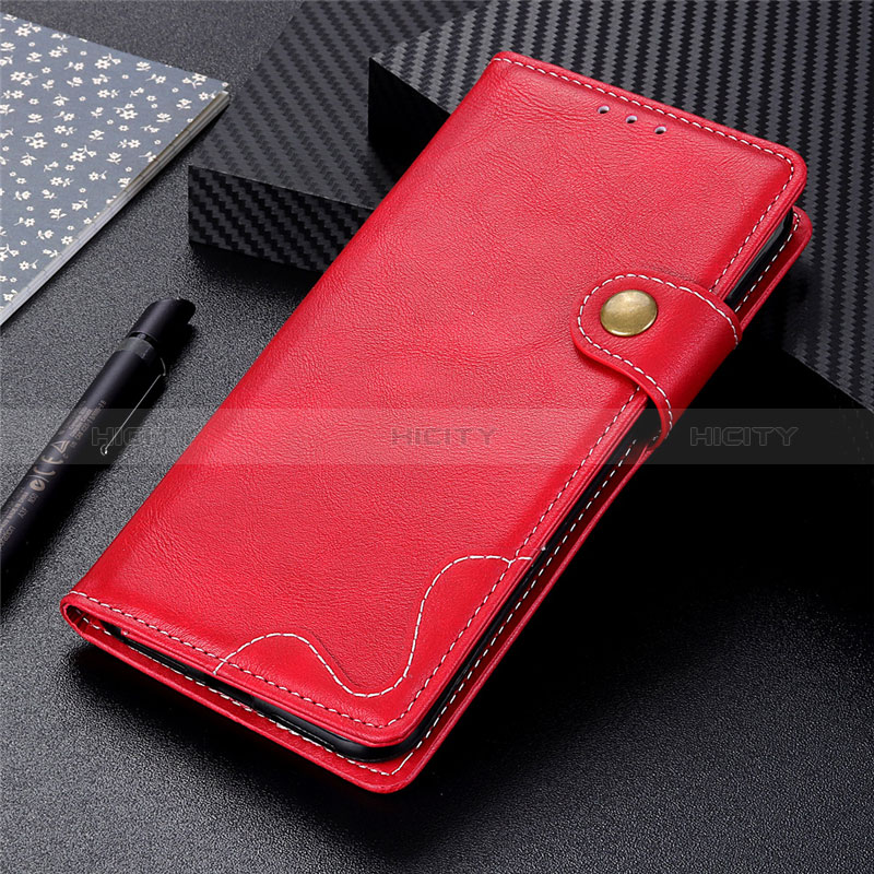 Coque Portefeuille Livre Cuir Etui Clapet L01 pour Xiaomi POCO C3 Rouge Plus