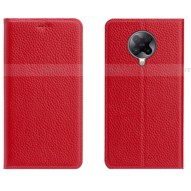 Coque Portefeuille Livre Cuir Etui Clapet L01 pour Xiaomi Poco F2 Pro Rouge Plus