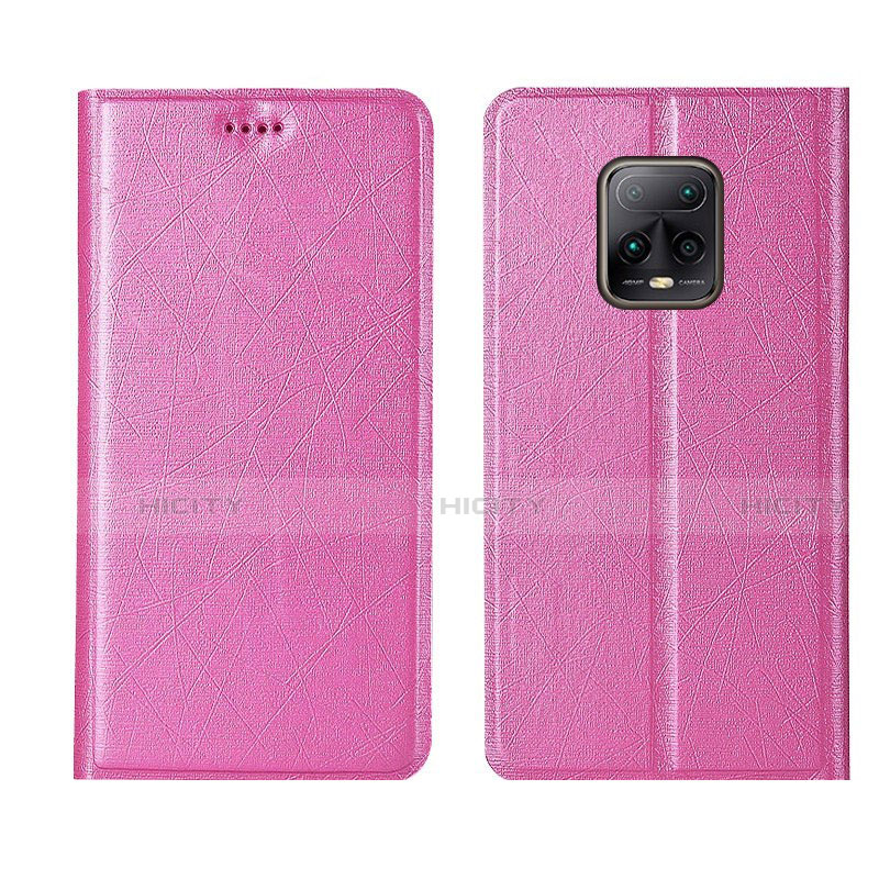 Coque Portefeuille Livre Cuir Etui Clapet L01 pour Xiaomi Redmi 10X 5G Rose Plus