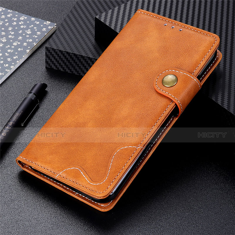 Coque Portefeuille Livre Cuir Etui Clapet L01 pour Xiaomi Redmi 9C NFC Marron Plus