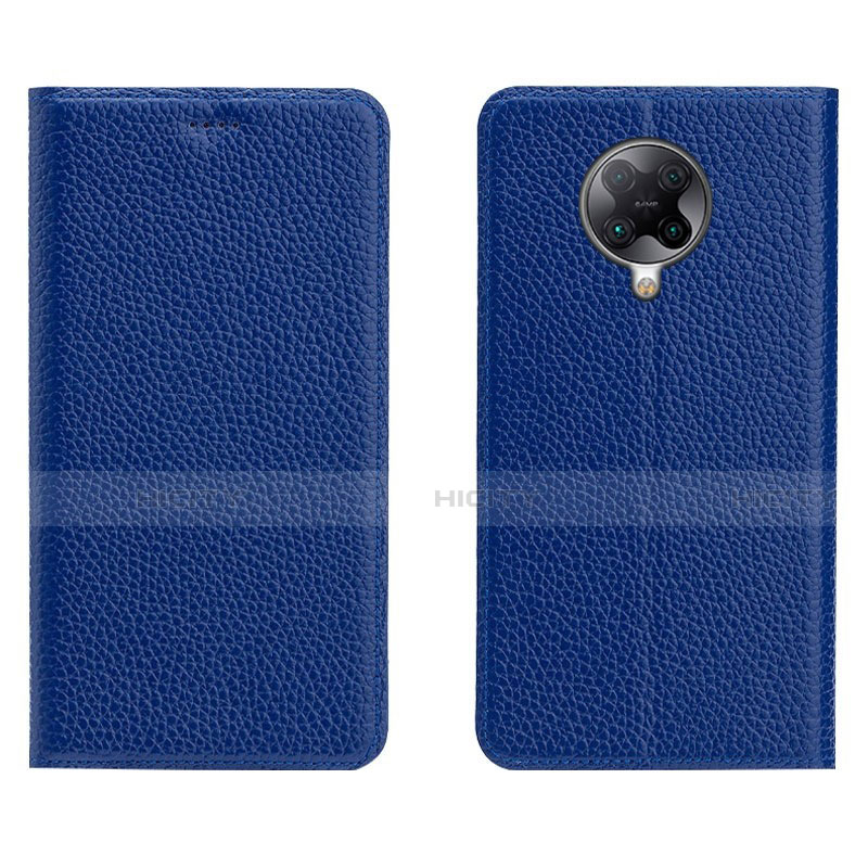 Coque Portefeuille Livre Cuir Etui Clapet L01 pour Xiaomi Redmi K30 Pro Zoom Bleu Plus