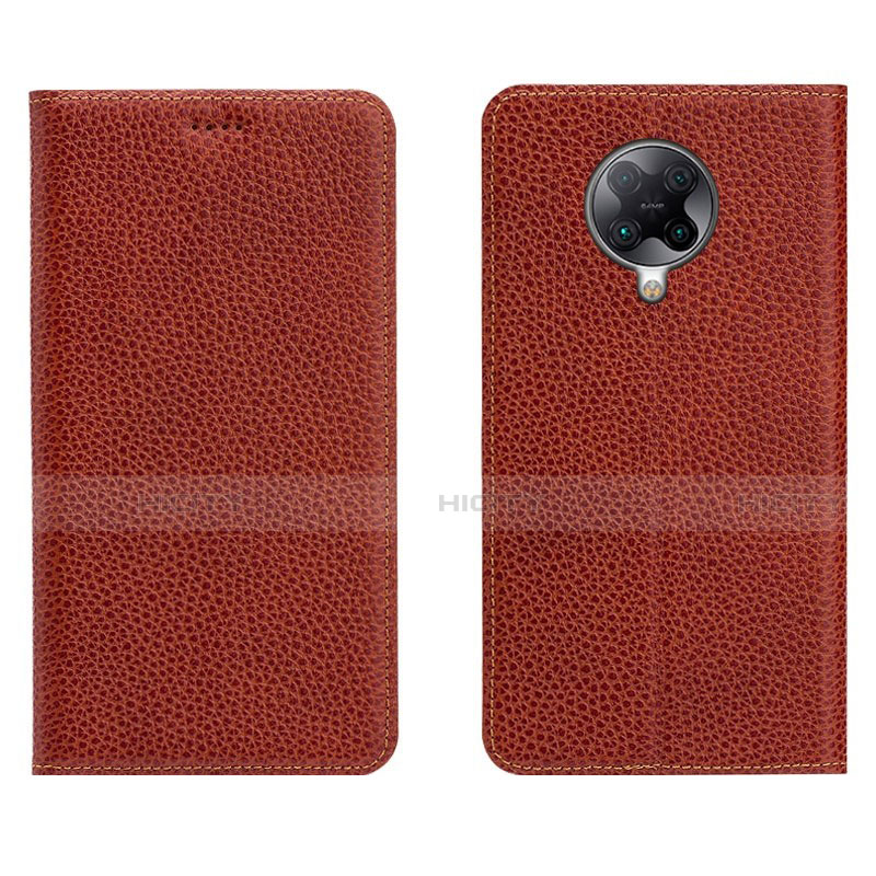 Coque Portefeuille Livre Cuir Etui Clapet L01 pour Xiaomi Redmi K30 Pro Zoom Marron Plus