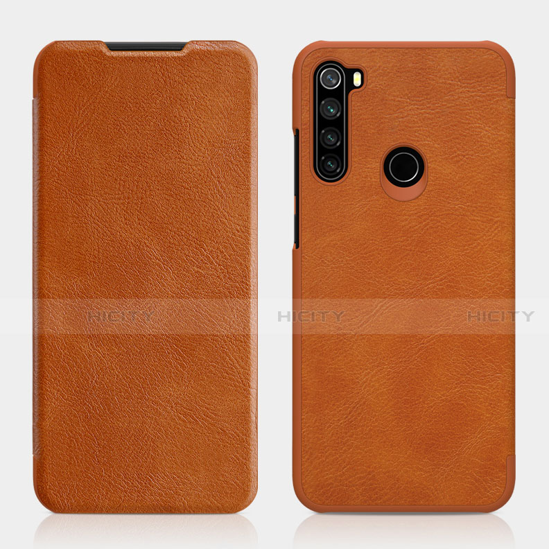 Coque Portefeuille Livre Cuir Etui Clapet L01 pour Xiaomi Redmi Note 8 (2021) Marron Plus