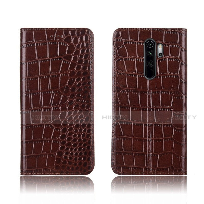 Coque Portefeuille Livre Cuir Etui Clapet L01 pour Xiaomi Redmi Note 8 Pro Marron Plus