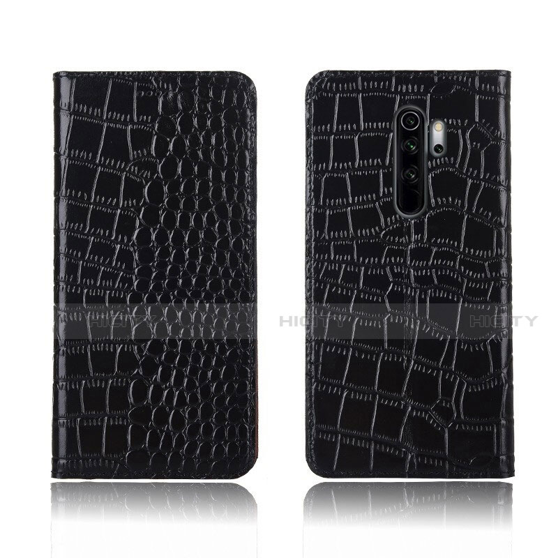 Coque Portefeuille Livre Cuir Etui Clapet L01 pour Xiaomi Redmi Note 8 Pro Noir Plus