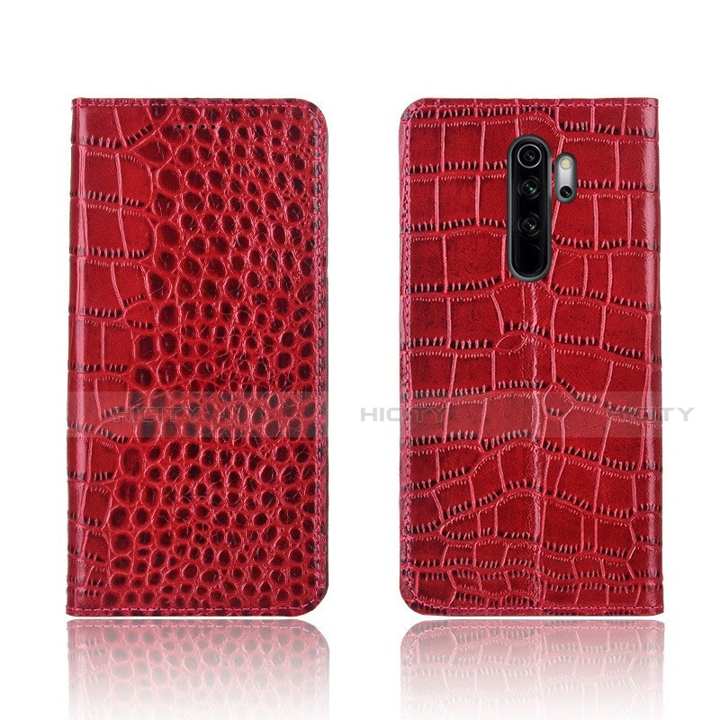 Coque Portefeuille Livre Cuir Etui Clapet L01 pour Xiaomi Redmi Note 8 Pro Rouge Plus