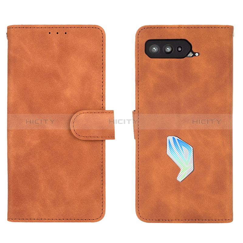 Coque Portefeuille Livre Cuir Etui Clapet L01Z pour Asus ROG Phone 5 Ultimate Marron Plus