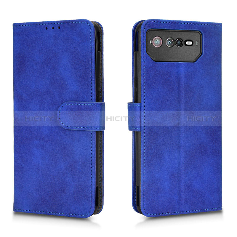 Coque Portefeuille Livre Cuir Etui Clapet L01Z pour Asus ROG Phone 6 Bleu Plus