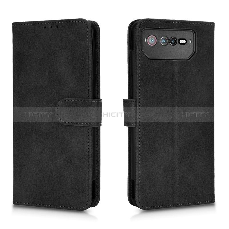 Coque Portefeuille Livre Cuir Etui Clapet L01Z pour Asus ROG Phone 6 Noir Plus