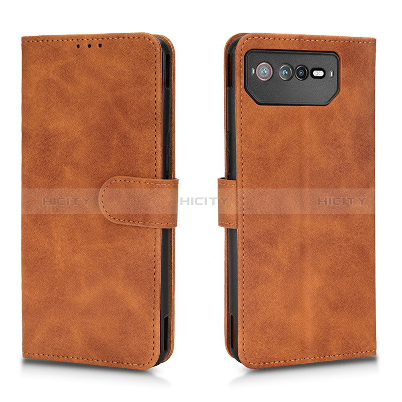 Coque Portefeuille Livre Cuir Etui Clapet L01Z pour Asus ROG Phone 6 Pro Marron Plus