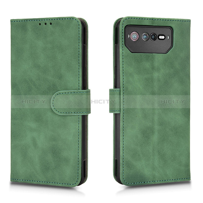 Coque Portefeuille Livre Cuir Etui Clapet L01Z pour Asus ROG Phone 6 Pro Vert Plus