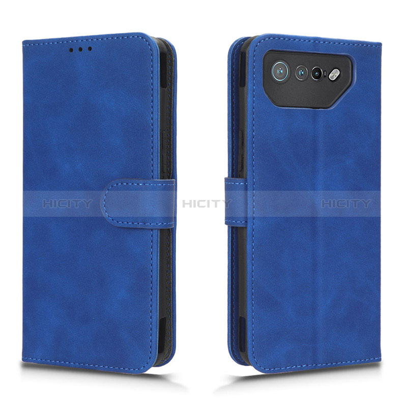 Coque Portefeuille Livre Cuir Etui Clapet L01Z pour Asus ROG Phone 7 Bleu Plus