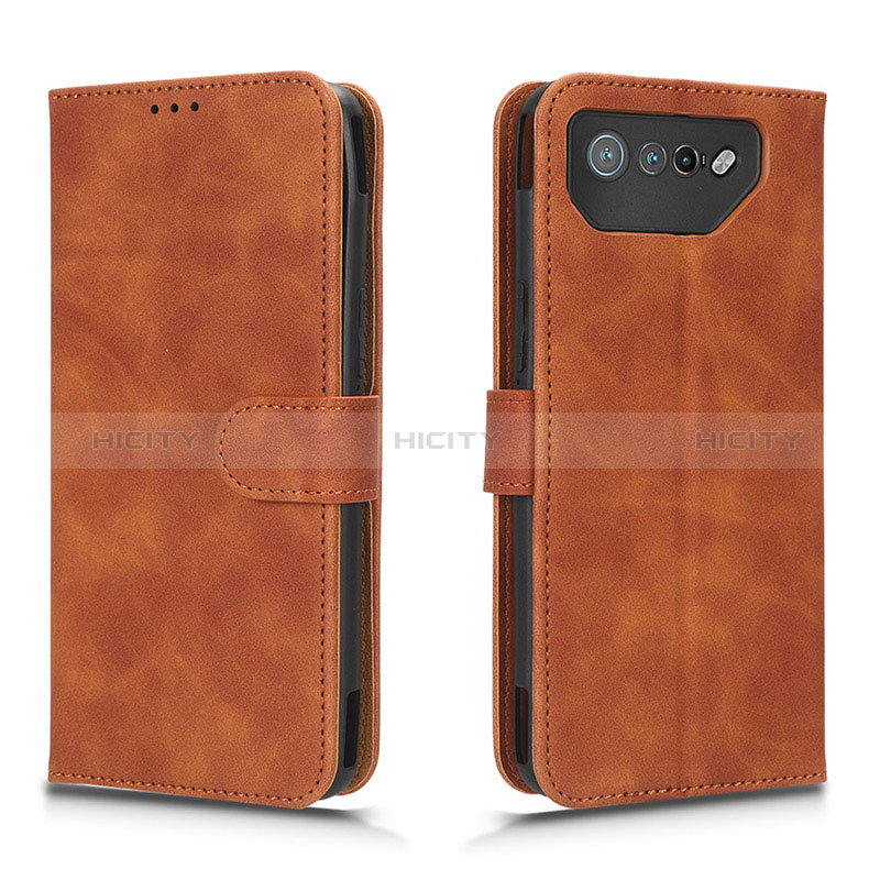 Coque Portefeuille Livre Cuir Etui Clapet L01Z pour Asus ROG Phone 7 Pro Marron Plus