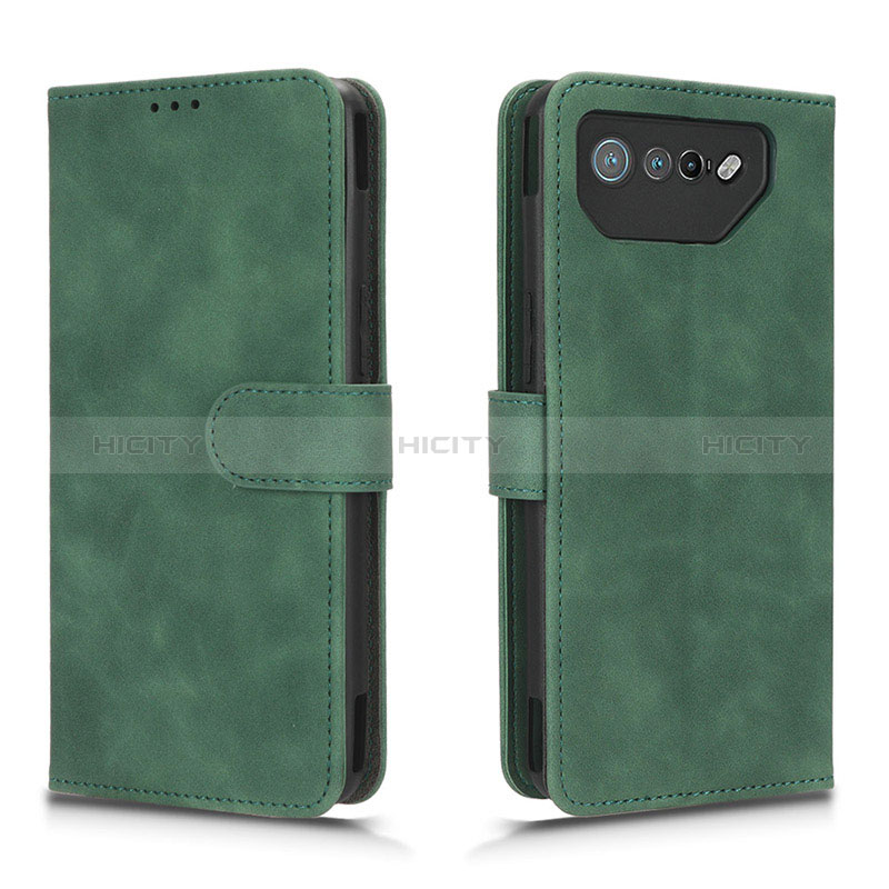 Coque Portefeuille Livre Cuir Etui Clapet L01Z pour Asus ROG Phone 7 Pro Vert Plus