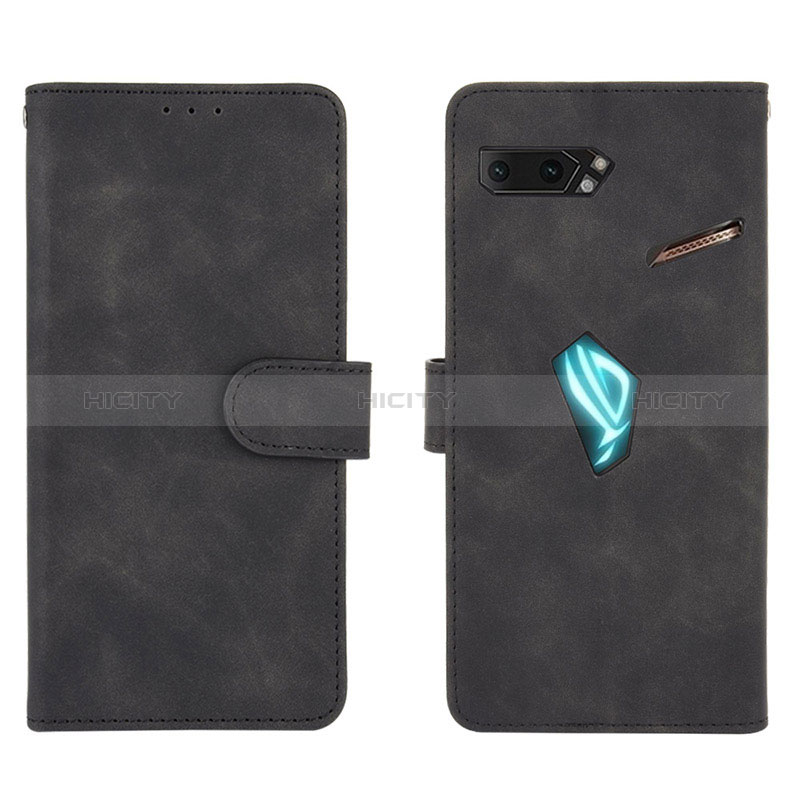 Coque Portefeuille Livre Cuir Etui Clapet L01Z pour Asus ROG Phone II ZS660KL Noir Plus