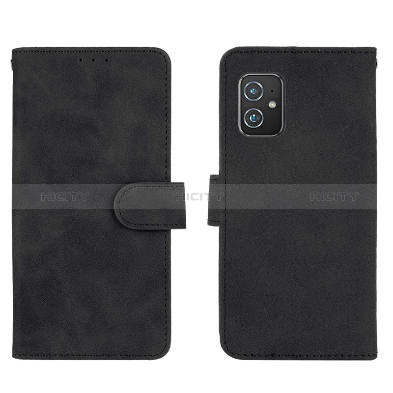 Coque Portefeuille Livre Cuir Etui Clapet L01Z pour Asus Zenfone 8 ZS590KS Noir Plus