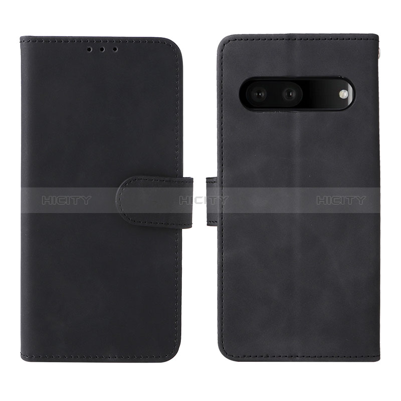 Coque Portefeuille Livre Cuir Etui Clapet L01Z pour Google Pixel 7 5G Noir Plus