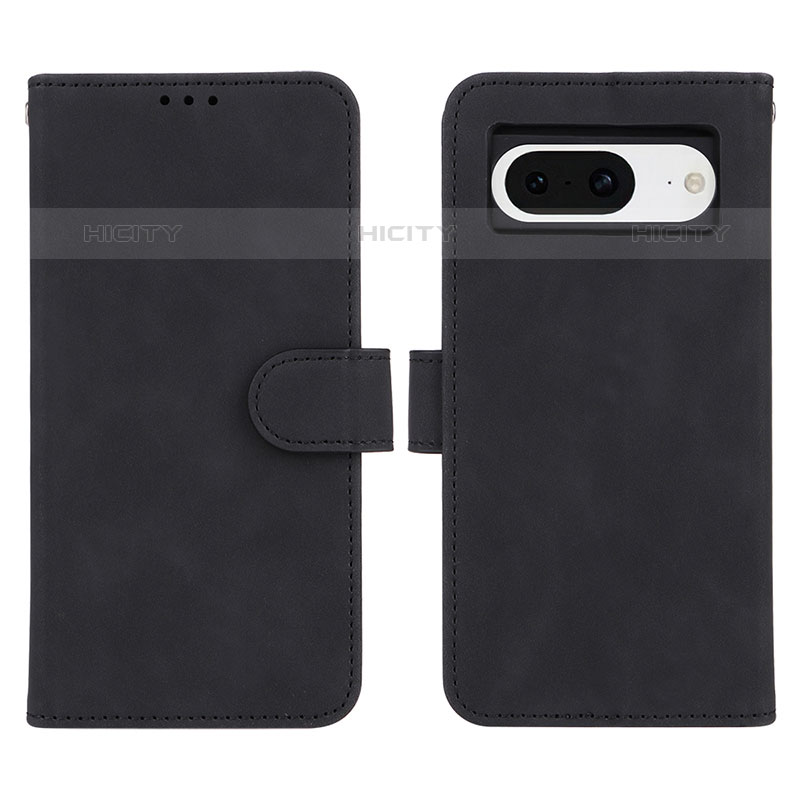 Coque Portefeuille Livre Cuir Etui Clapet L01Z pour Google Pixel 8 5G Noir Plus