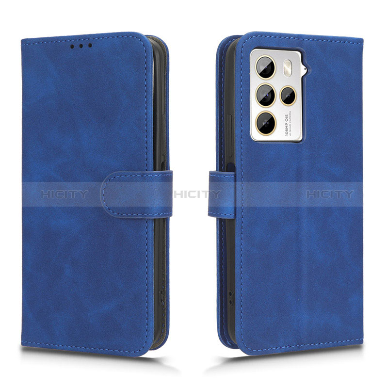 Coque Portefeuille Livre Cuir Etui Clapet L01Z pour HTC U23 5G Bleu Plus