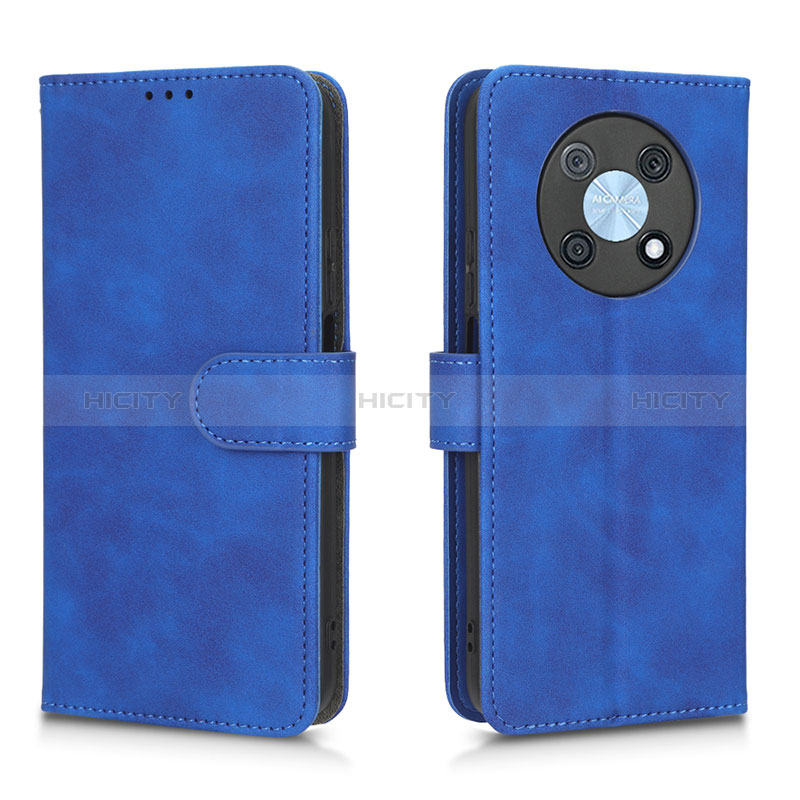 Coque Portefeuille Livre Cuir Etui Clapet L01Z pour Huawei Enjoy 50 Pro Bleu Plus