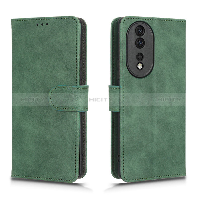 Coque Portefeuille Livre Cuir Etui Clapet L01Z pour Huawei Honor 80 5G Vert Plus