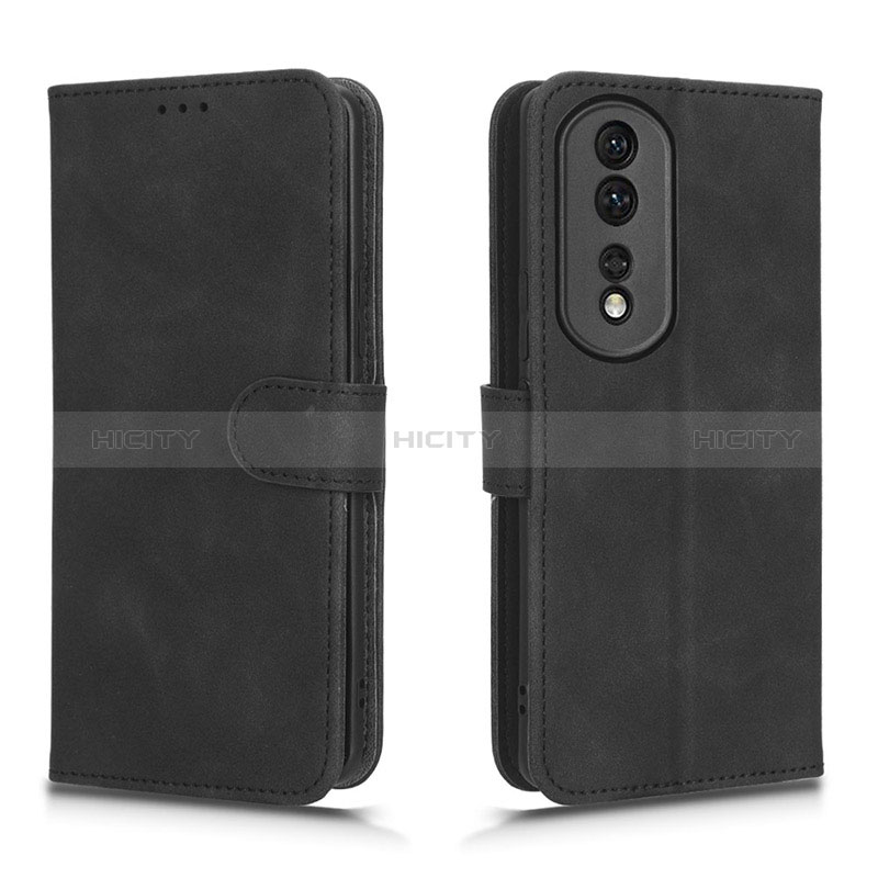 Coque Portefeuille Livre Cuir Etui Clapet L01Z pour Huawei Honor 80 Pro 5G Noir Plus