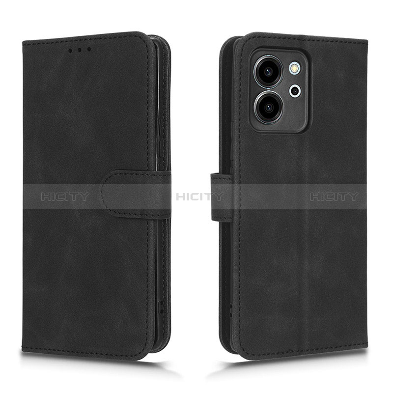 Coque Portefeuille Livre Cuir Etui Clapet L01Z pour Huawei Honor 80 SE 5G Noir Plus